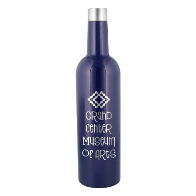 Navy winesulator with custom engraved logo.