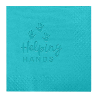 3Ply tissue kiwi debossed lunch napkins customized.