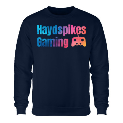 Custom blue heavy blend crewneck with custom logo