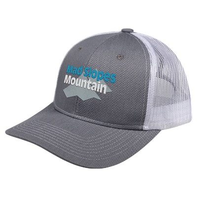 Heather Grey and White Embroidered Custom Cap