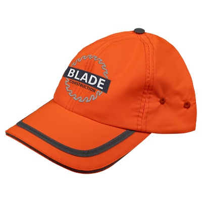 Orange Embroidered Custom Safety Cap