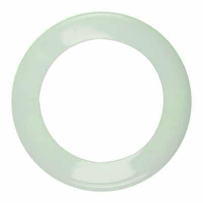 Polypropylene glow in the dark ring flying disc blank.