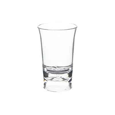 Arcylic clear shot glass blank in 1.5 ounces.