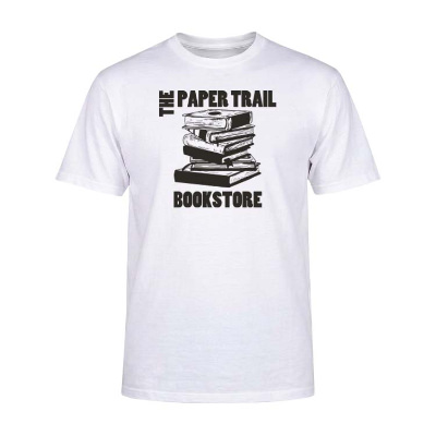 Custom white unisex t-shirt with logo.