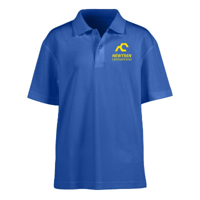 Personalized true royal youth performance polo