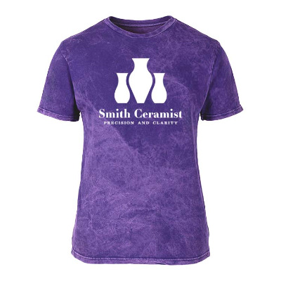 Cloud purple vintage t-shirt with custom logo.