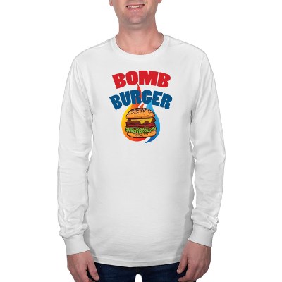 Full color imprint on white long sleeve t-shirt.