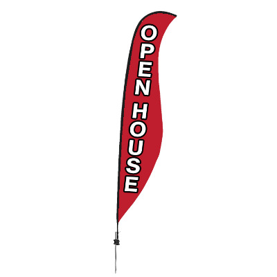 17-ft. stand-up flag with custom logo.