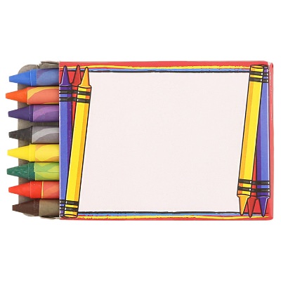 Cardboard 8 pack crayons blank.