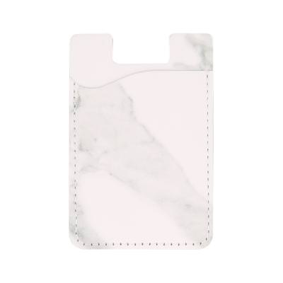 Polyurethane white and black phone wallet blank.
