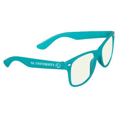 Plastic dexter blue light blocking glasses.