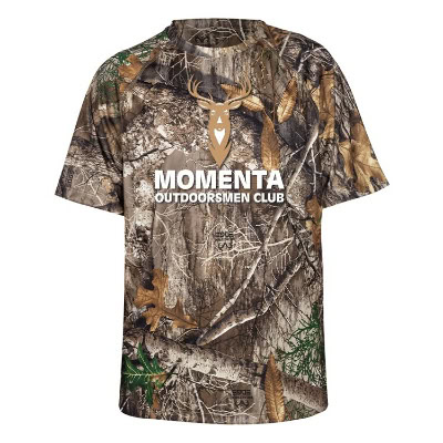 RealTree edge personalized t-shirt with full color logo.