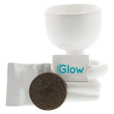 White ceramic personalized grow kit.