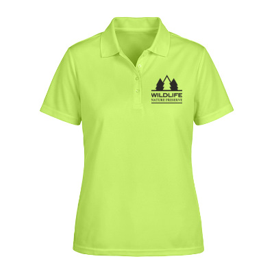 Custom safety yellow ladies' polo
