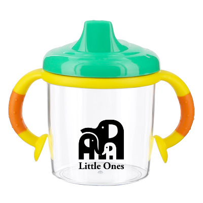 Clear baby cup with custom logo in 8 oz.