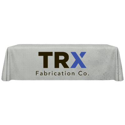 8 foot polyester table cover with full-color all over print.