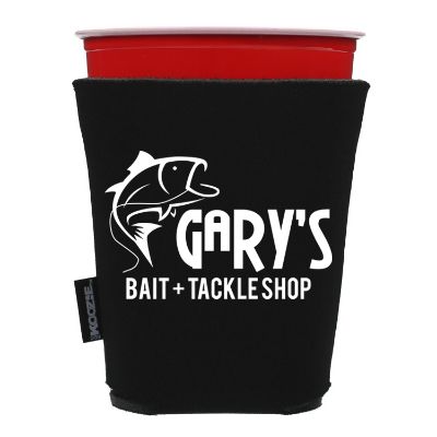 Foam black cup Kooler Koozie imprinted.