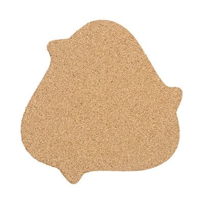 5 inch cork recycle symbol coaster blank.