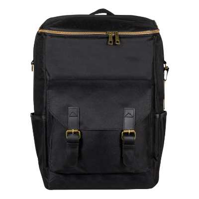 Blank black backpack cooler.