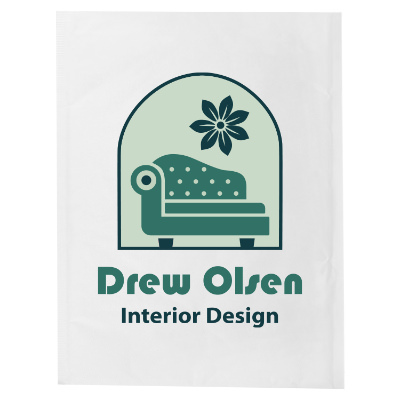 White kraft mailer bag with a custom logo.