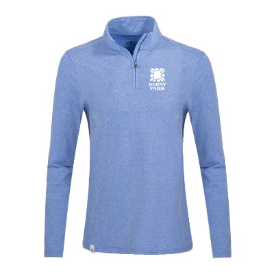 Ladies Custom Light Blue Quarter-Zip