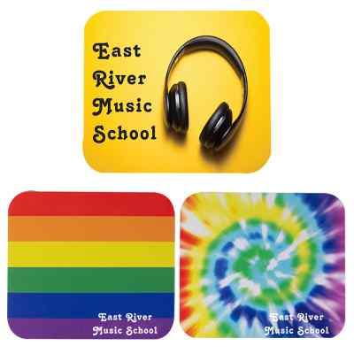 Polyester square mouse pad customized with your imprint.