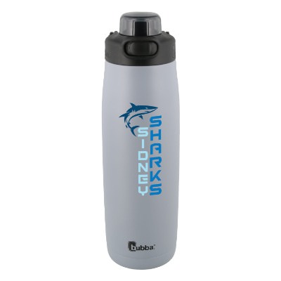 Stainless sports bottle with custom full color logo in 24 oz.