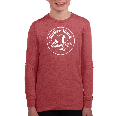 Custom red frost long sleeve tee.