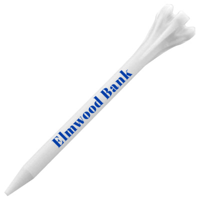 Personalized white golf tee.