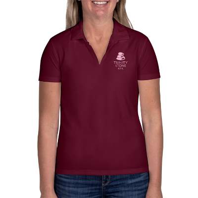 Maroon personalized ladies' micro pique polo