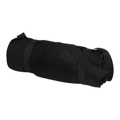 Black fleece picnic blanket.
