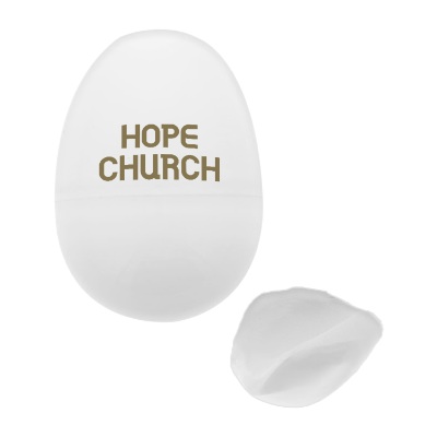 White plastic silicone putty with a branded imprint.