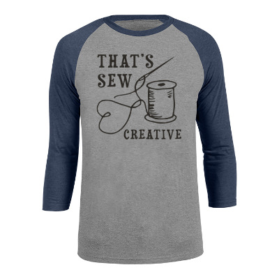 Custom navy frost and grey frost 3/4 sleeve t-shirt with logo.