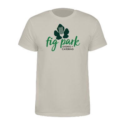 Sand custom printed full color t-shirt.