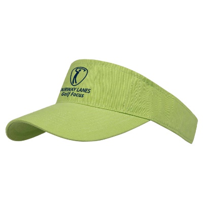 Lime Green Visor with Custom Logo