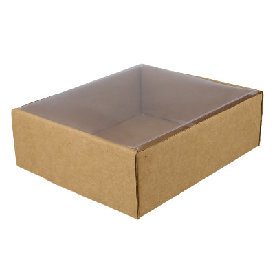 Blank kraft cardboard box.