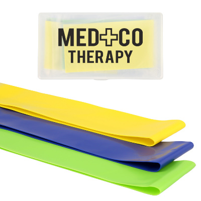 Elastic fitness bands with custom logo.