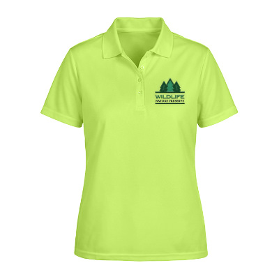 Customized embroidered safety yellow ladies' polo