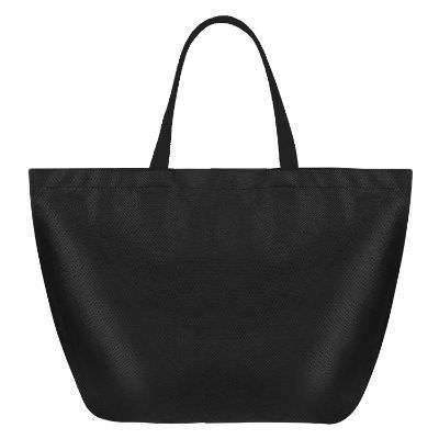 Blank polypropylene navy blue tote bag.