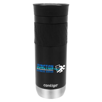 Matte Black tumbler with full color logo.