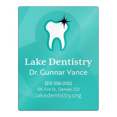 4 x 5-1/4 inch magnet with full color imprint.