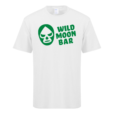 Custom tall white t-shirt with one color imprint.