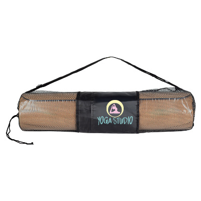 Cork yoga mat with custom full color imprint.