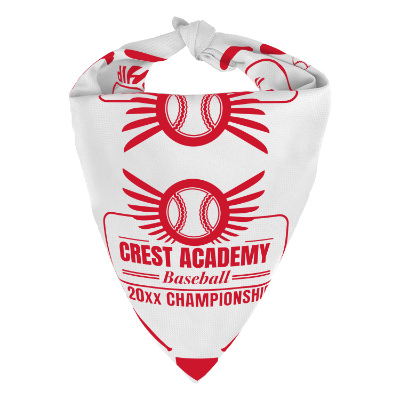 Custom white bandana with logo.
