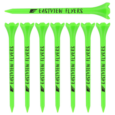 Citrus green golf tee with personalized imprint.