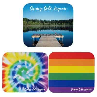 Polyester square mouse pad customized with your imprint.