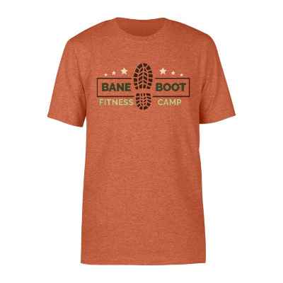 Personalized full color picante heather t-shirt with logo.