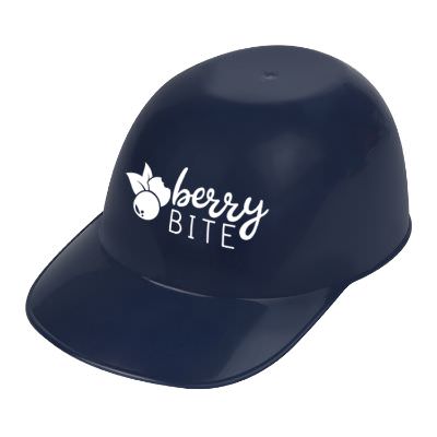 Baseball helmet bowl with custom imprint.