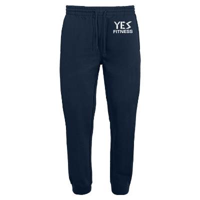 French navy joggers with custom imprint.