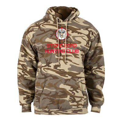 Custom full color camo hooded sweatshirt